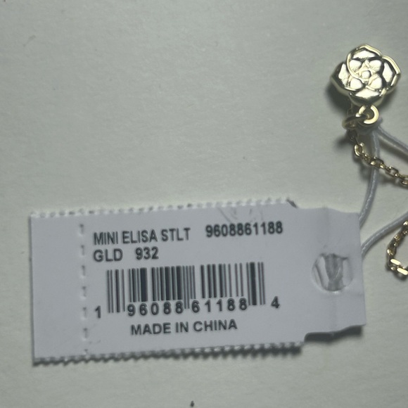 NWT Kendra Scott Mini Elisa Satellite Necklace Gold – Tone Opaque Lilac Stone - Picture 4 of 7